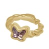 Anillo Destello de Mariposa Baño Oro Swarovski Light Rose