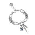 Pulsera Lets Fly Baño Plata Swarovski Denim Blue