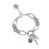Pulsera Lets Fly Baño Plata Swarovski Denim Blue