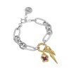 Pulsera Lets Fly Baño Plata y Oro Swarovski Amatista Pulsera Lets Fly Baño Plata y Oro Swarovski Amatista