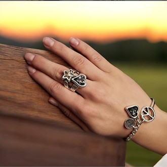 Anillo "Cree en Ti" Baño Plata