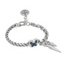 Pulsera Rebel Butterfly Baño Plata Swarovski Denim Blue