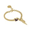 Pulsera Rebel Butterfly Baño Oro Swarovski  Amatista