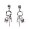 Pendientes Don´t Stop Me Now Baño Plata Swarovski Light Rose
