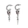 Pendientes Aro Rebel Butterfly Baño Plata Swarovski Light Rose