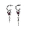 Pendientes Aro Rebel Butterfly Baño Plata Swarovski Amatista