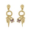 Pendientes Don´t Stop Me Now Baño Oro Swarovski Light Rose