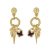 Pendientes Don´t Stop Me Now Baño Oro Swarovski Amatista
