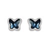Pendientes Butterfly Baño Plata Swarovski Denim Blue