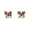 Pendientes Butterfly Baño Oro Swarovski Light Rose