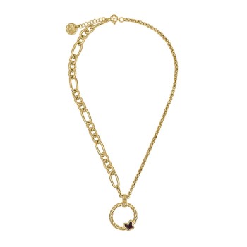 Collar Butterfly Baño Oro con Cristal Swarovski Denim Blue